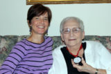 JFS Staff Runs 5k for NNORC Resident Ida Leberman Michelle Dannenhoffer-Cau and Ida Leberman